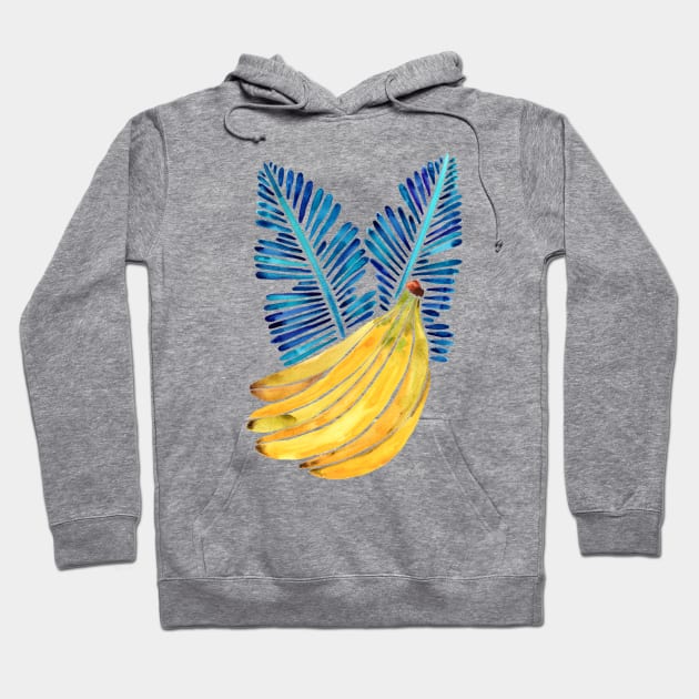 Blue Bananas Hoodie by CatCoq